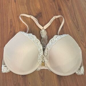 NWOT Natori beige underwire bra racer back with lace size 34C